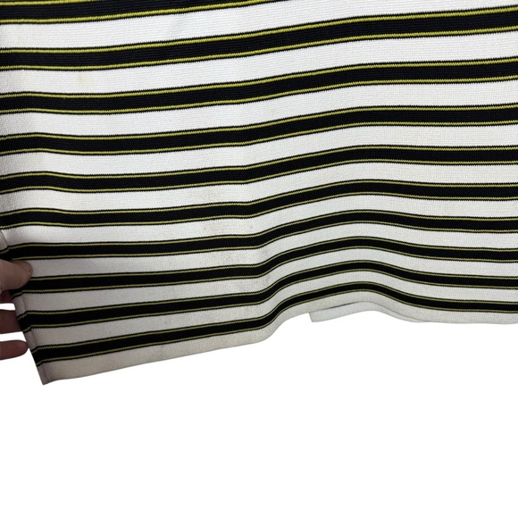 A.L.C. Marilyn Striped Knit Bodycon Knee-Length Skirt in Black/White/Yellow S - Picture 8 of 13